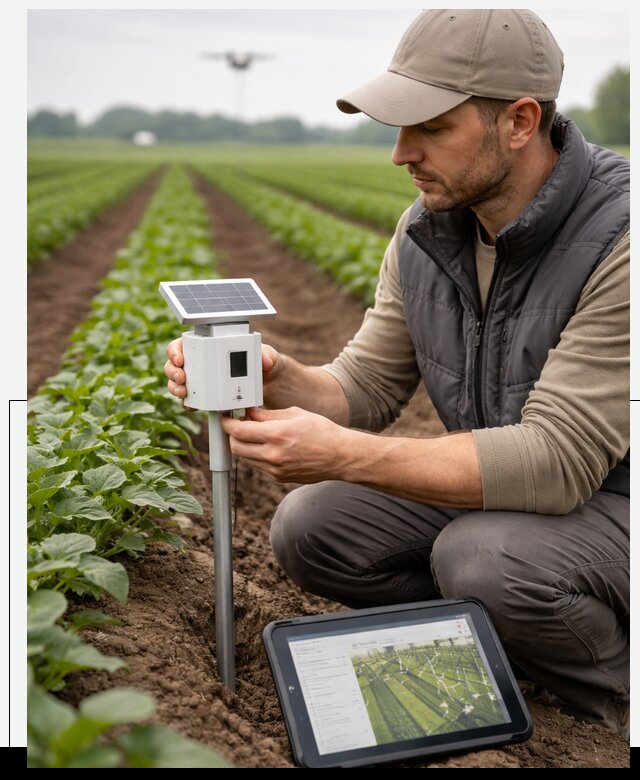 IoT мониторинг сельскохозяйственных полей и контроля в Видном